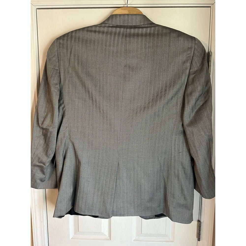 Jos. A Bank Men's Suit Jacket Size 48R Silk Wool Blend Blazer Sport Jacket Gray - Picture 2 of 9